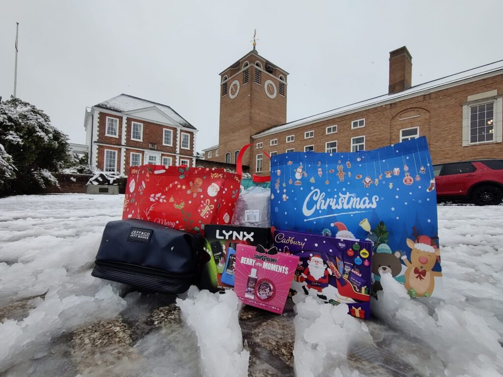 Christmas hamper 2024 in the snow